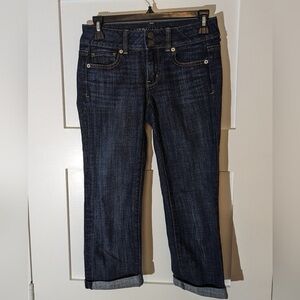 American Eagle Artist Crop Stretch Denim Capri Size 00